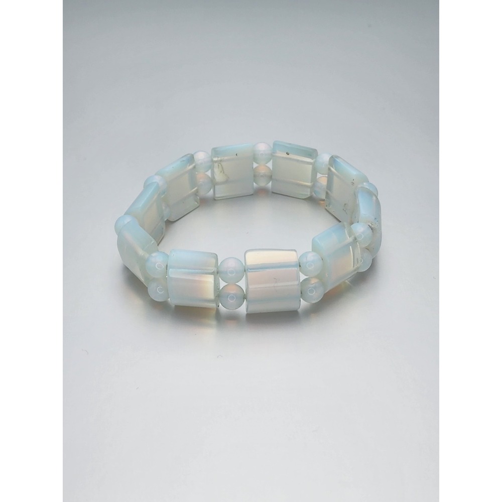 Gorgeous! Vintage Blue‎ Moonstone Beaded Stretchy Bracelet FREE $HIPPING!! - Picture 7 of 11